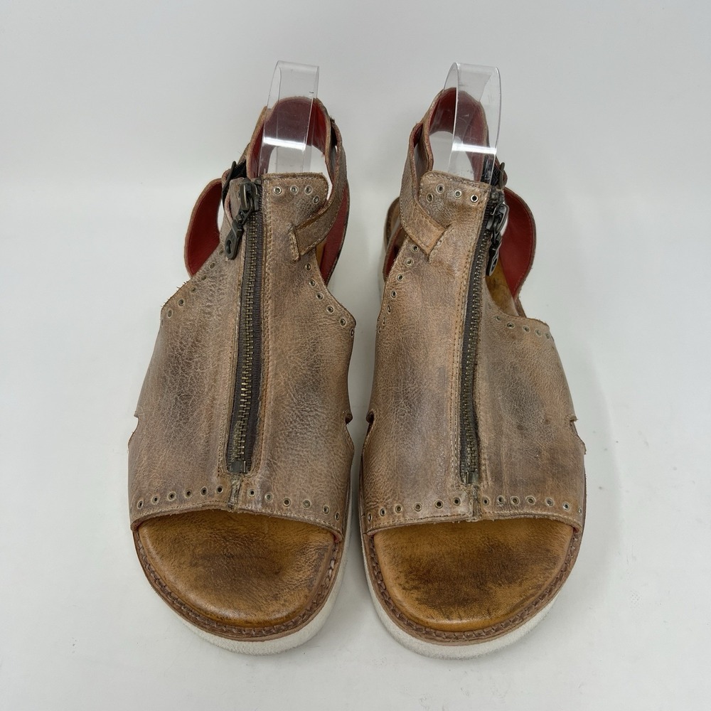 Bed Stu Clancy Buckle Platform Sandals Women's Size 10 Brown Leather Boho Rustic - Picture 5 of 11
